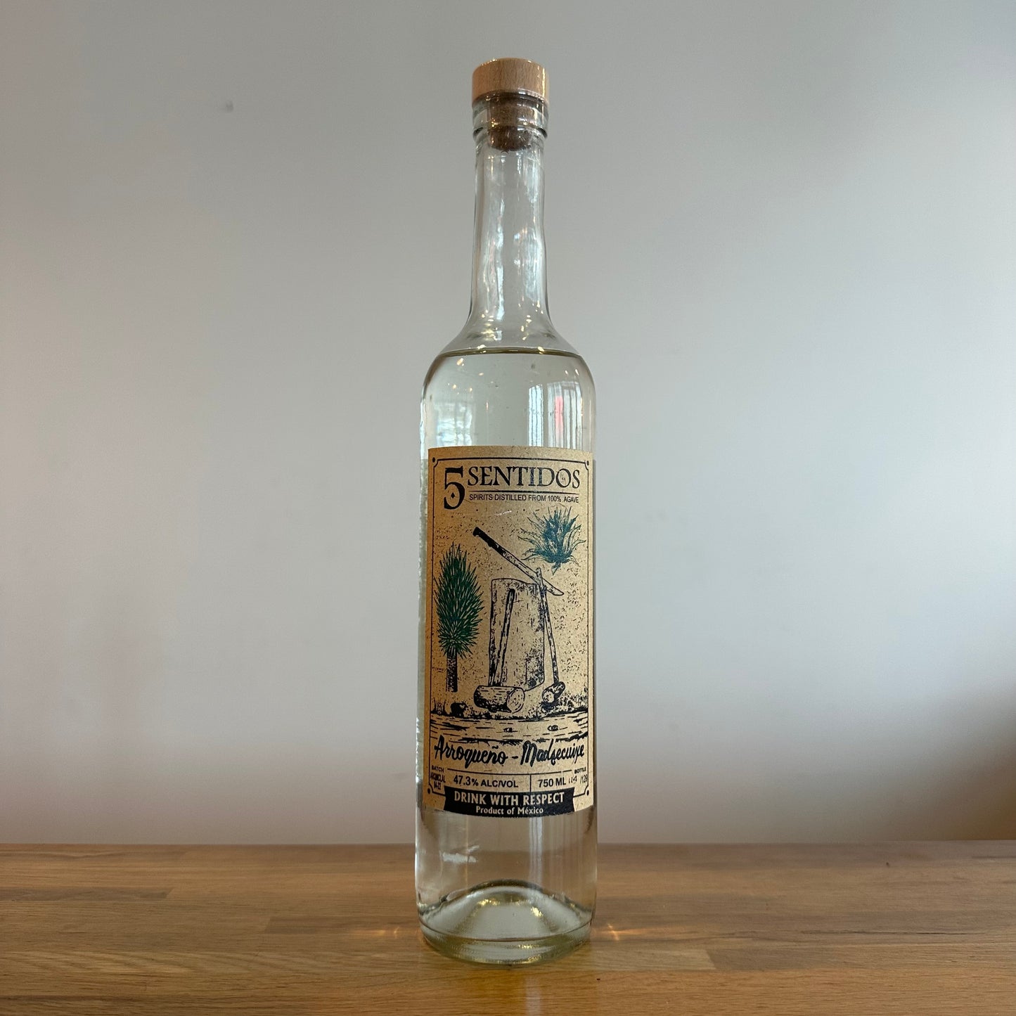 Cinco Sentidos, Arroqueno-Madrecuixe Mezcal 750ml